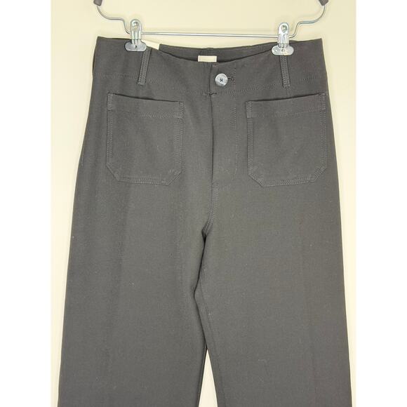 Maeve By Anthropologie The Colette Cropped Wide Leg Pants Black Womens 31T NWT - Picture 4 of 12